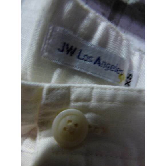 JW Los Angeles Johnny Was White Linen Roll Tab Cargo Shorts XS NEW - Picture 11 of 11
